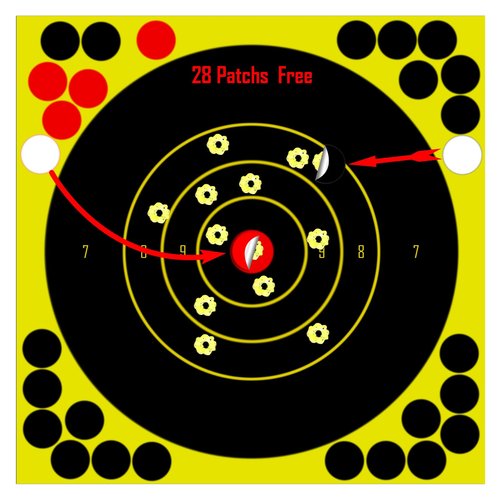 Aonxi 60 Pack Self Adhesive Shooting Targets, Reactive Sticker Target with Visual Feedback, Cover-up Patches Shooting Target for Gun, Pistol, Rifle, Bb Gun, Airsoft, Pellet Gun, Air Rifle