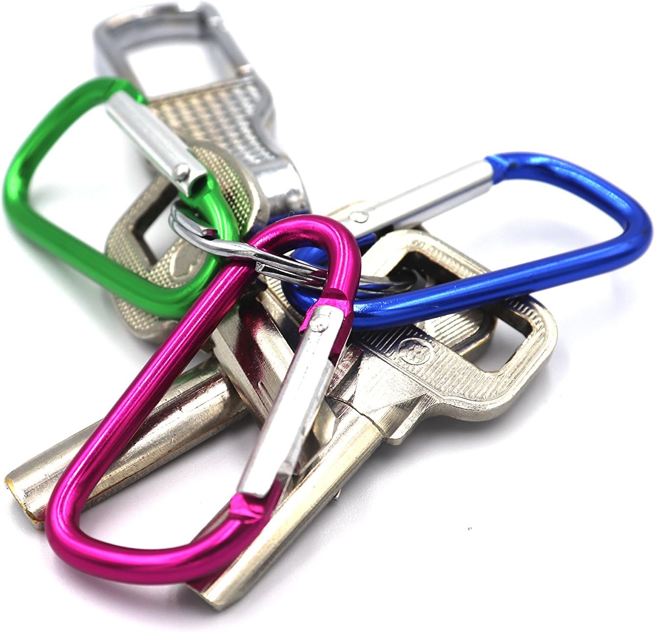 FGen 30pc D-Shaped Aluminum Alloy Clasp, Suitable for Family, RV, Camping, Fishing, Hiking and Key Clasp