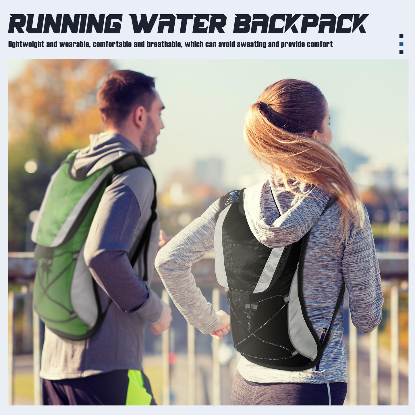 Buryeah 5 Pcs Hydration Backpack Pack with 5 Pcs 2L Water Bladder Lightweight Water Backpack with Hydration Bladder Hydration Backpack Hiking Backpack Water Rucksack Backpack Bladder Bag for Adults