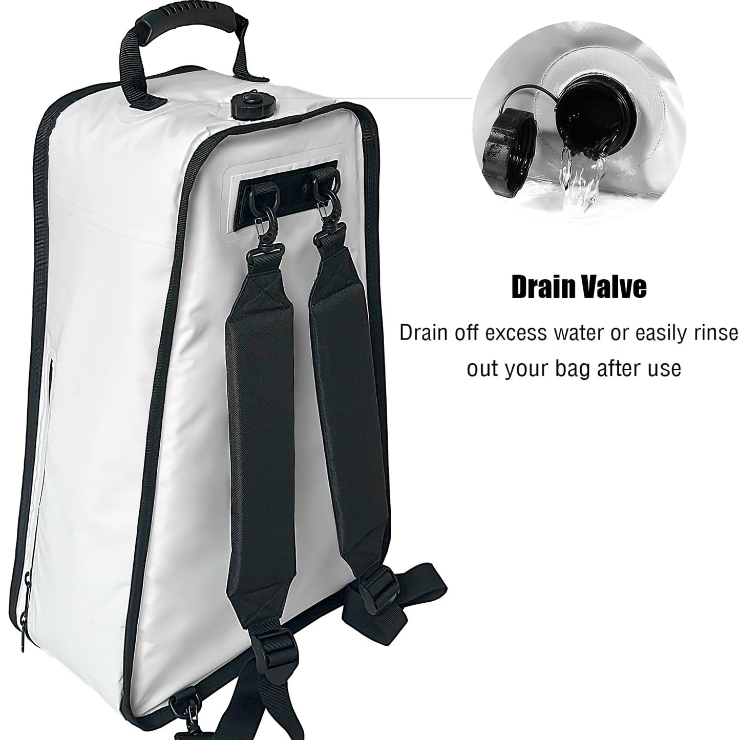 Buffalo Gear Kayak Fish Cooler Bag, 25in Portable Kayak Cooler for Caught Fish,Leak Proof Kayak Fishing Kill Bags with Shoulder Strap