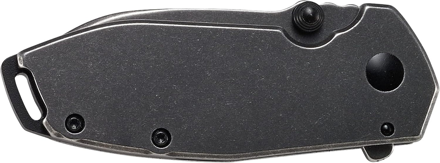 CRKT Squid Everyday Carry EDC Pocket Folding Knife with Frame Lock: Stainless Steel Plain Edge Blade, Stainless Steel Handle, Pocket Clip, 2490KS