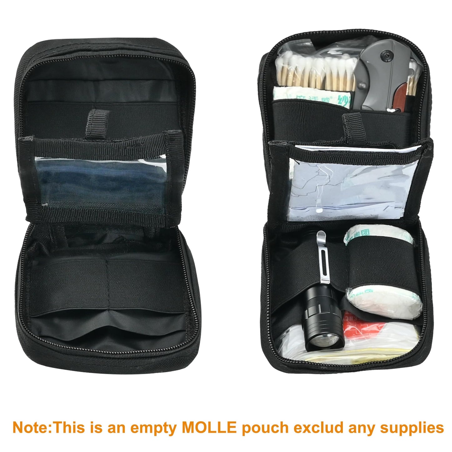 EDC Small Tactical Molle Pouch, Micro Utility Pouch,Removable Clear ID Pocket Mini Knife Compass Flashlight Card Storage Bag Belt Outdoor Hiking Camping Hunting