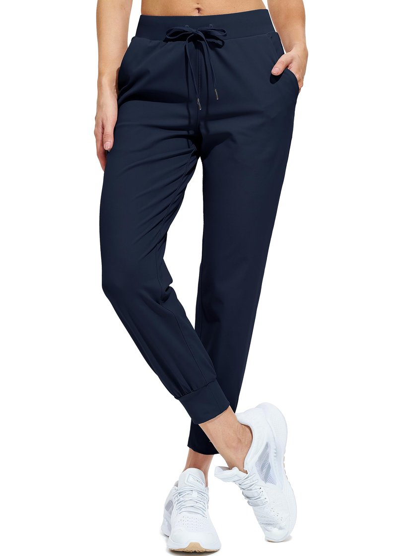 Libin Women's Joggers Pants Athletic Sweatpants with Pockets Running Tapered Casual Dance Pants for Workout,Lounge, Navy XS