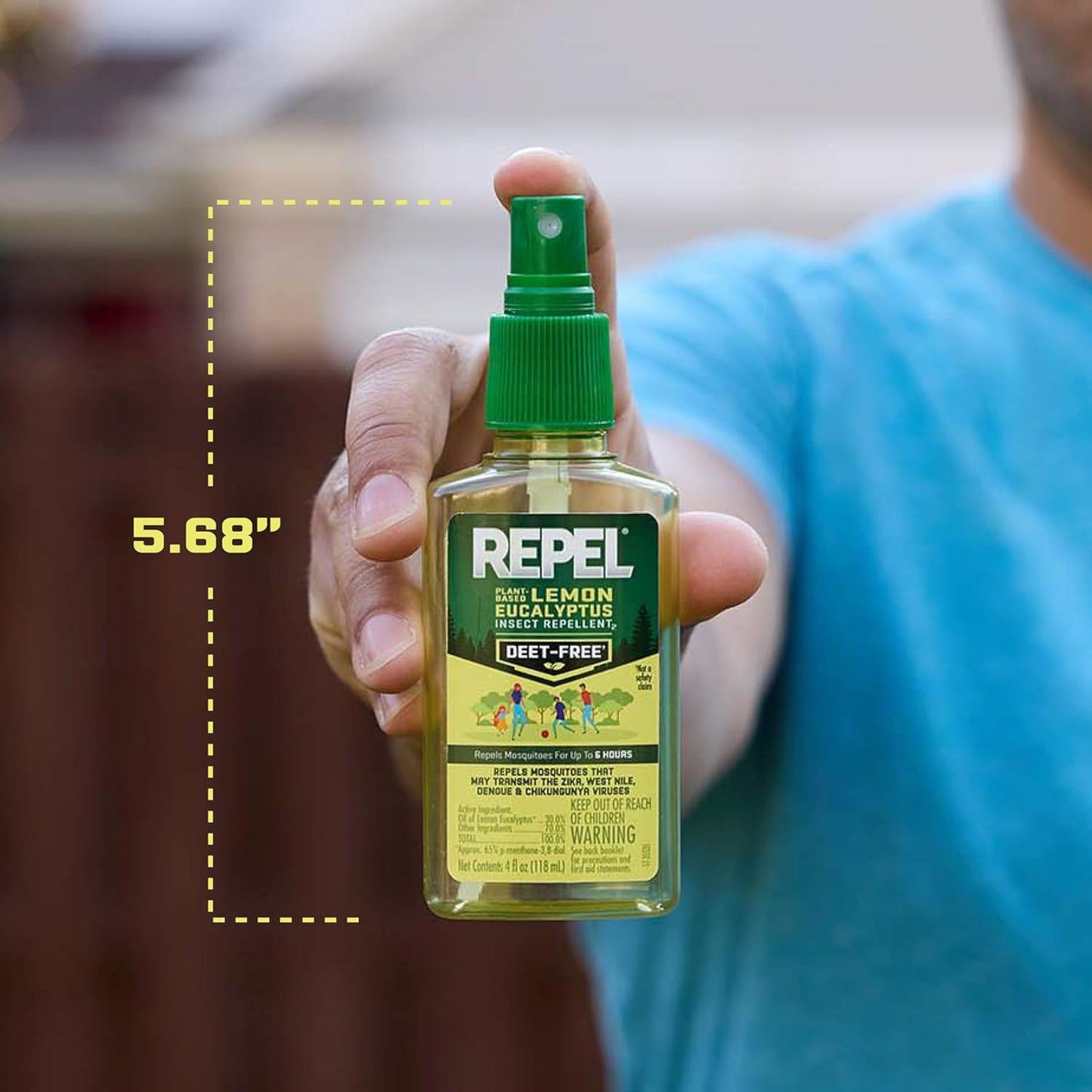 Repel Plant-Based Lemon Eucalyptus Insect Repellent, Mosquito Repellent, Pump Spray, 4 Ounce, (Pack of 2)