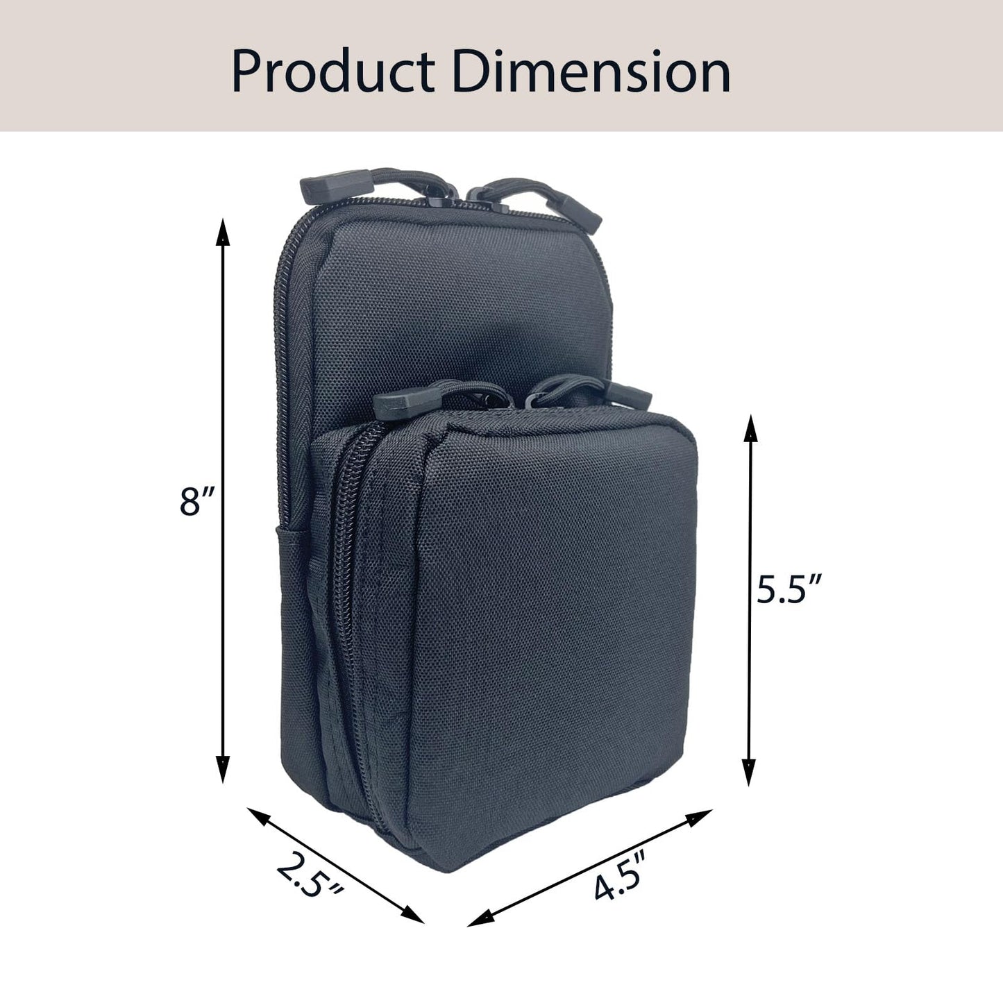 KUNFALY Rangefinder Pouch Soft Range Finder Case with Carabiner for Most Rangefinders Universal fit for Hunting Golf