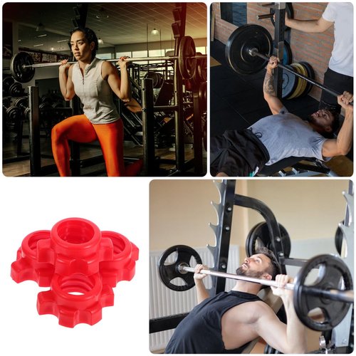 Yardwe 4 Pcs Dumbbell Bar Nut, Barbell Screw Clamps for Secure Weight Fixation, Home Fitness Equipment Accessories, Easy to Install, Fits 1 Inch Standard Bars