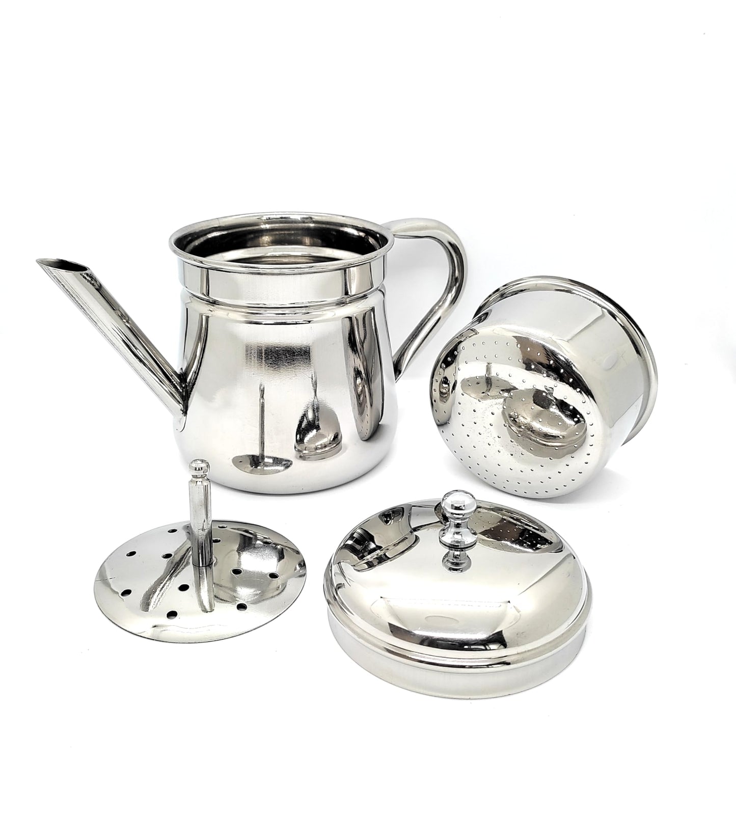 KERAM Percolator Coffee Pot, 13.52 fl oz / 400 ml, 6-8 Cup Capacity, Stainless Steel, portable coffee maker for camping pour over non electric