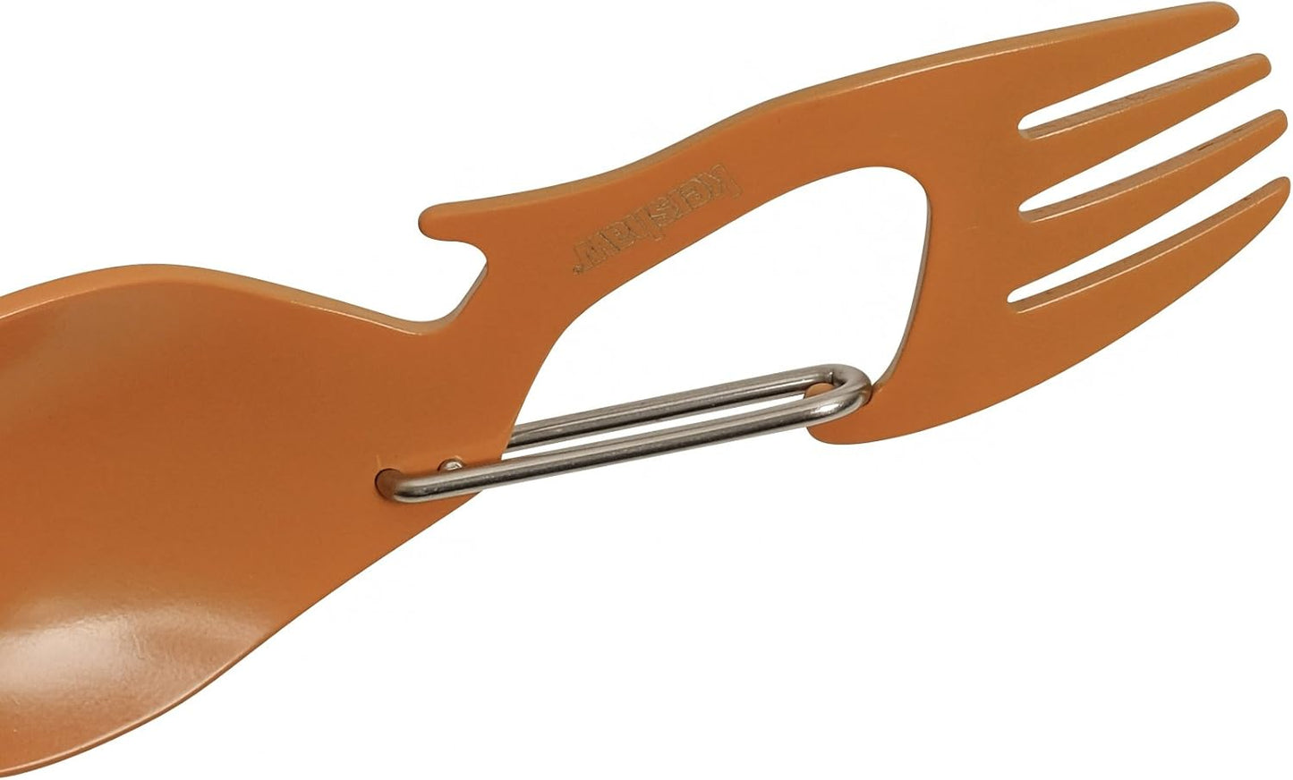 Kershaw Ration Multi Tool Spork, Stainless Steel Spoon, Fork, Carabiner and Bottle Opener, Regular and XL Sizes