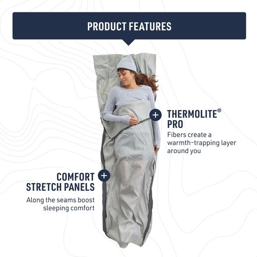 Sea to Summit Silk Blend Sleeping Bag Liner, Rectangular w/Pillow Sleeve