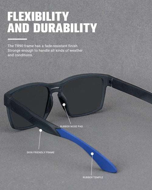 Mose Romano Polarized Sunglasses Men Sylish Sunglasses for Mens UV400 Protection Ideal for Driving Fishing Cycling Running
