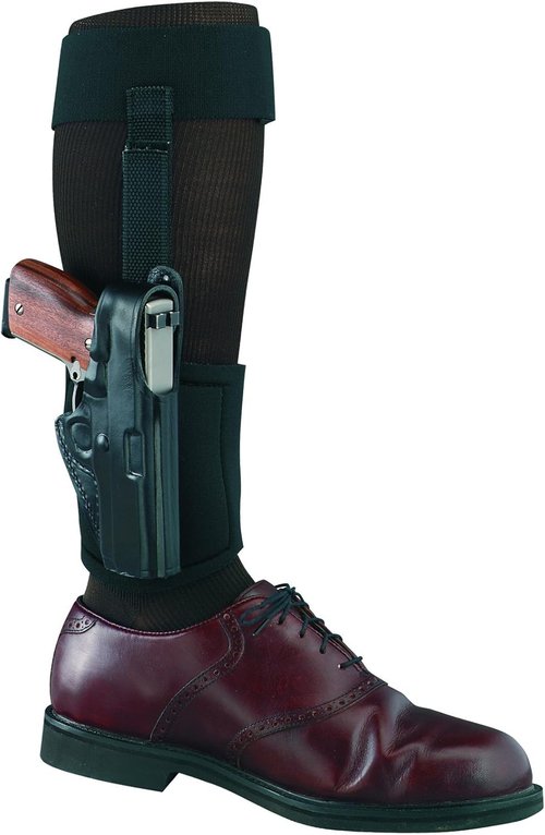 Gould & Goodrich B816-38 Gold Line Ankle Holster Plus Garter (Black) Fits SW BODYGUARD .38