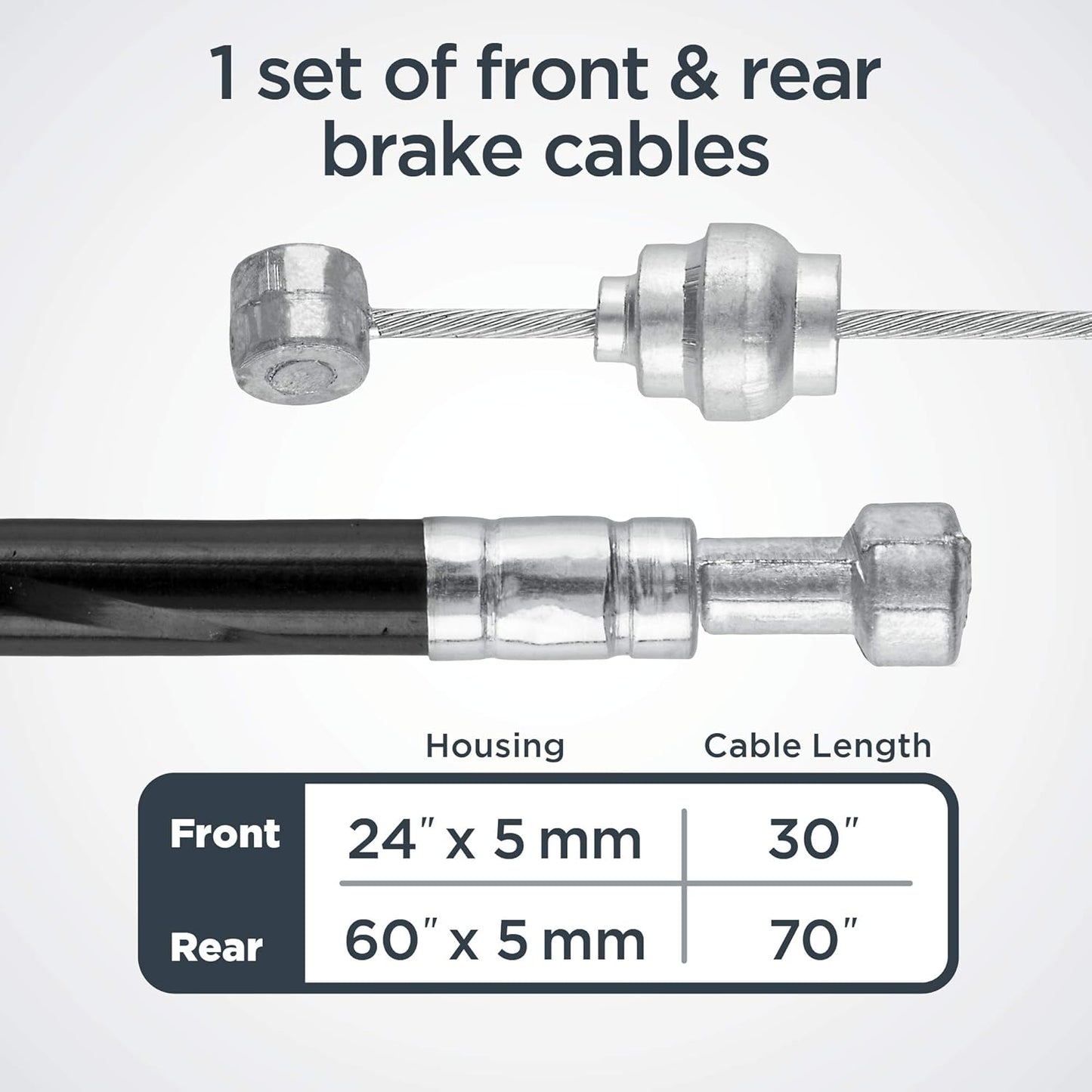 Schwinn Bike Brake And Derailleur Cable Repair Set, Bicycle Tune Up, Bike Accessories, Black