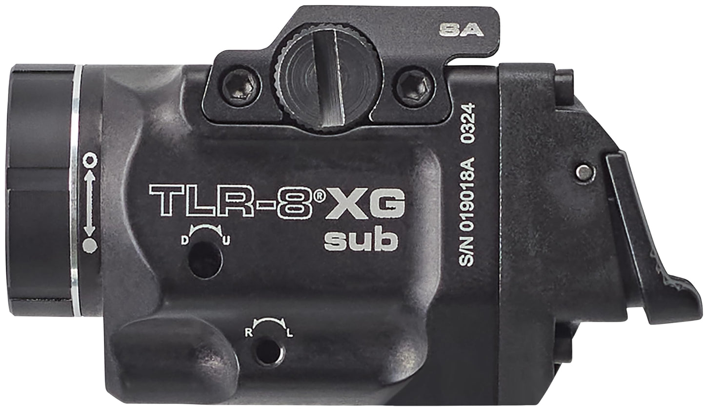 Streamlight 69439 TLR-8 X G sub 500-Lumen Rail-Mounted Tactical Weapon Light with Integrated Green Aiming Laser Exclusively for Springfield Armory Hellcat Only, Black