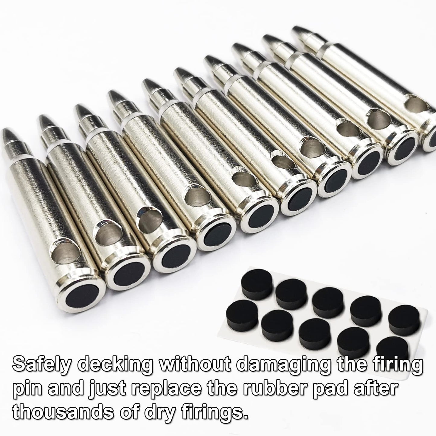 Angeebin Training Snap Caps for Dry Fire Training Dummy Rounds Practice Safe Loading Firing (223REM-10pcs)