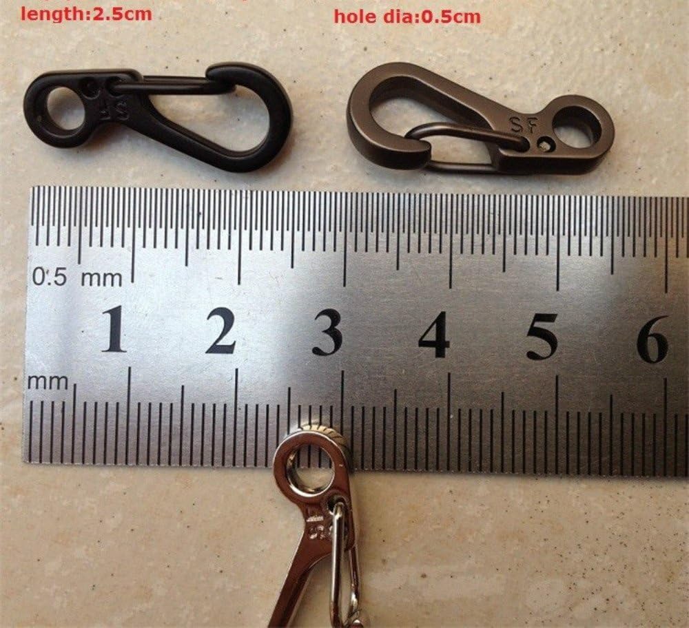 10PCS/LOT Mini SF Spring Backpack Clasps Metal Snap Carabiners EDC Keychain Camping Bottle Paracord Hooks