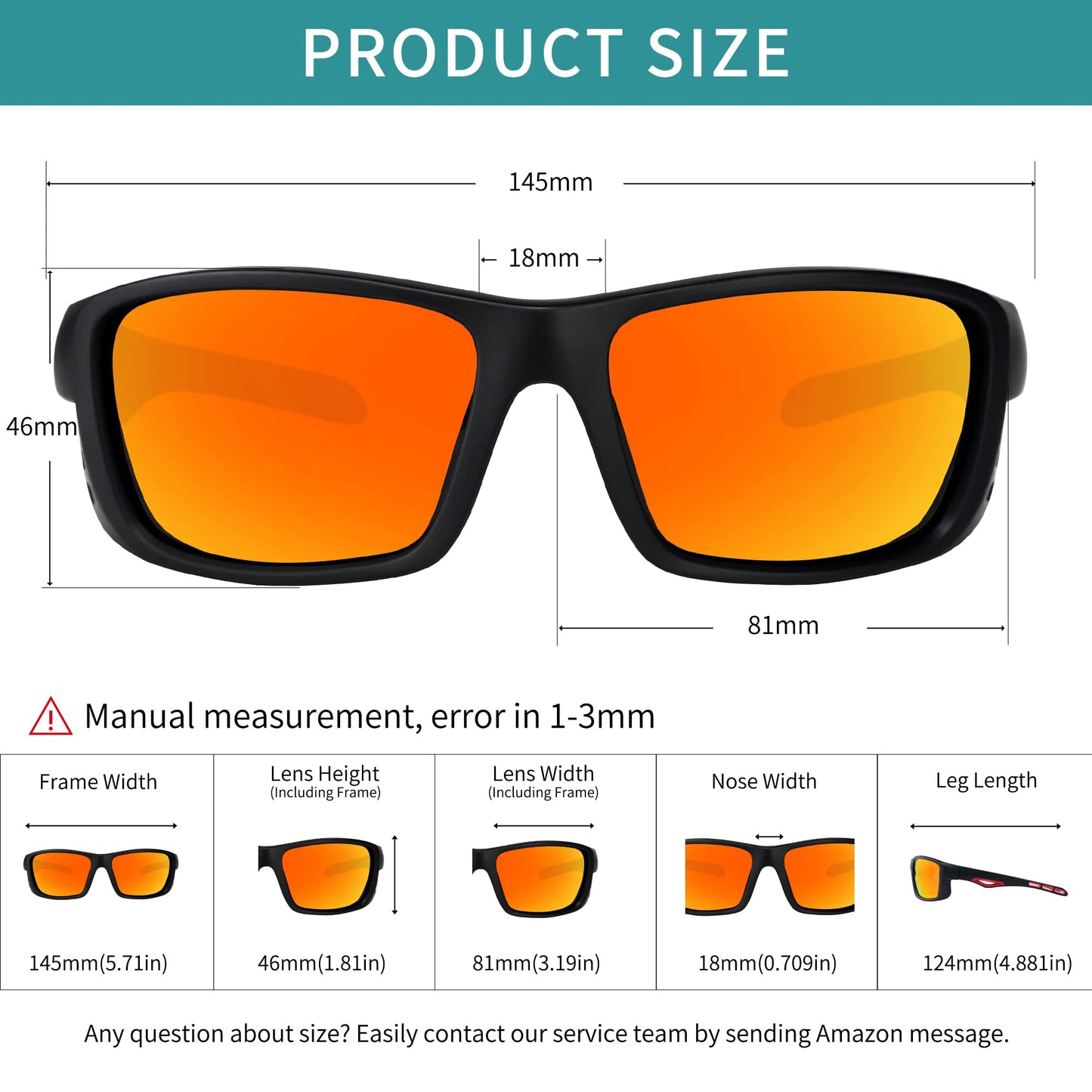 AVDLAB Polarized Wrap Around Sunglasses UV400 Protection Cycling Goggles Women Men Running Sport AB2206(Black/Red)