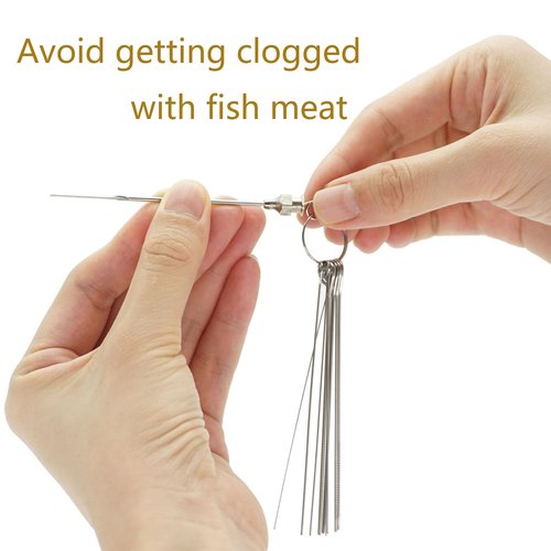 YANDIA Fish Venting Tool Venting Kit for Deep Sea Fish with Ten Stainless Steel Needle and Protective Covers