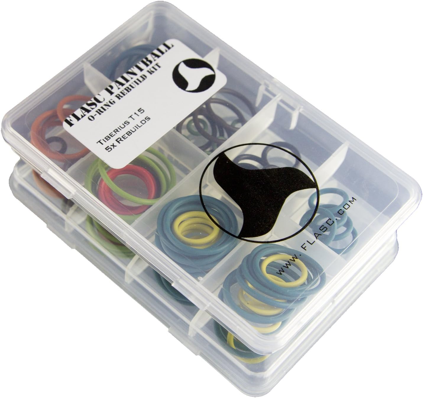 Tiberius T15 5X Color Coded Paintball o-Ring Rebuild kit