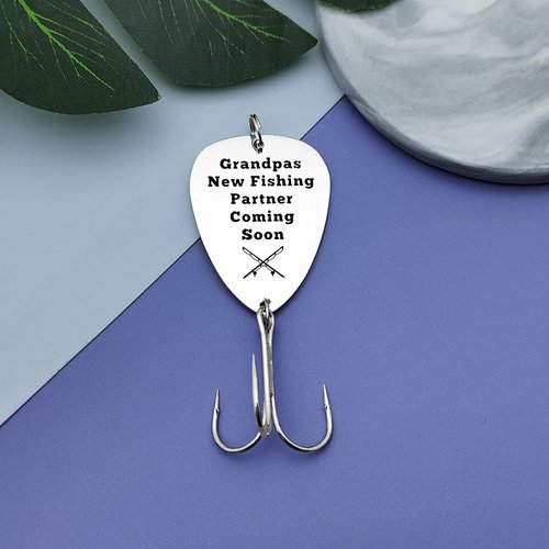 Grandpa to Be Gift Fishing Lure Hook for Grandpa New Grandpa Gift Pregnancy Announcement Gift for Grandfather Promoted to Grandpa Gift Fisherman Gift Christmas Birthday for Grandad