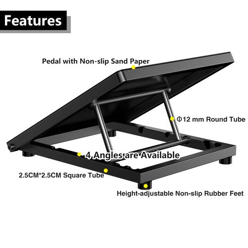 Professional Steel Slant Board Calf Stretcher Adjustable Balance Board with Non-Slip Surface for Ankle and Foot Stretching