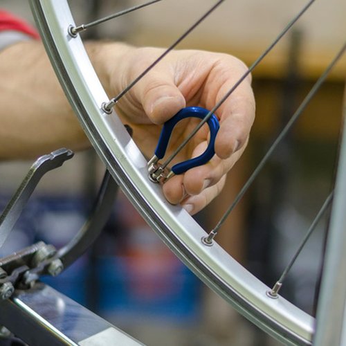 JOJOCY Bike Spoke Tension Meter Spoke Adjustment Wrench Tool 13-Piece Set, Bicycle Tyre Repair Tool Prevent Deformation Spoke Tensiometers Bicycle Rim Truing Tool Y-Shaped Wrench Tire Lever