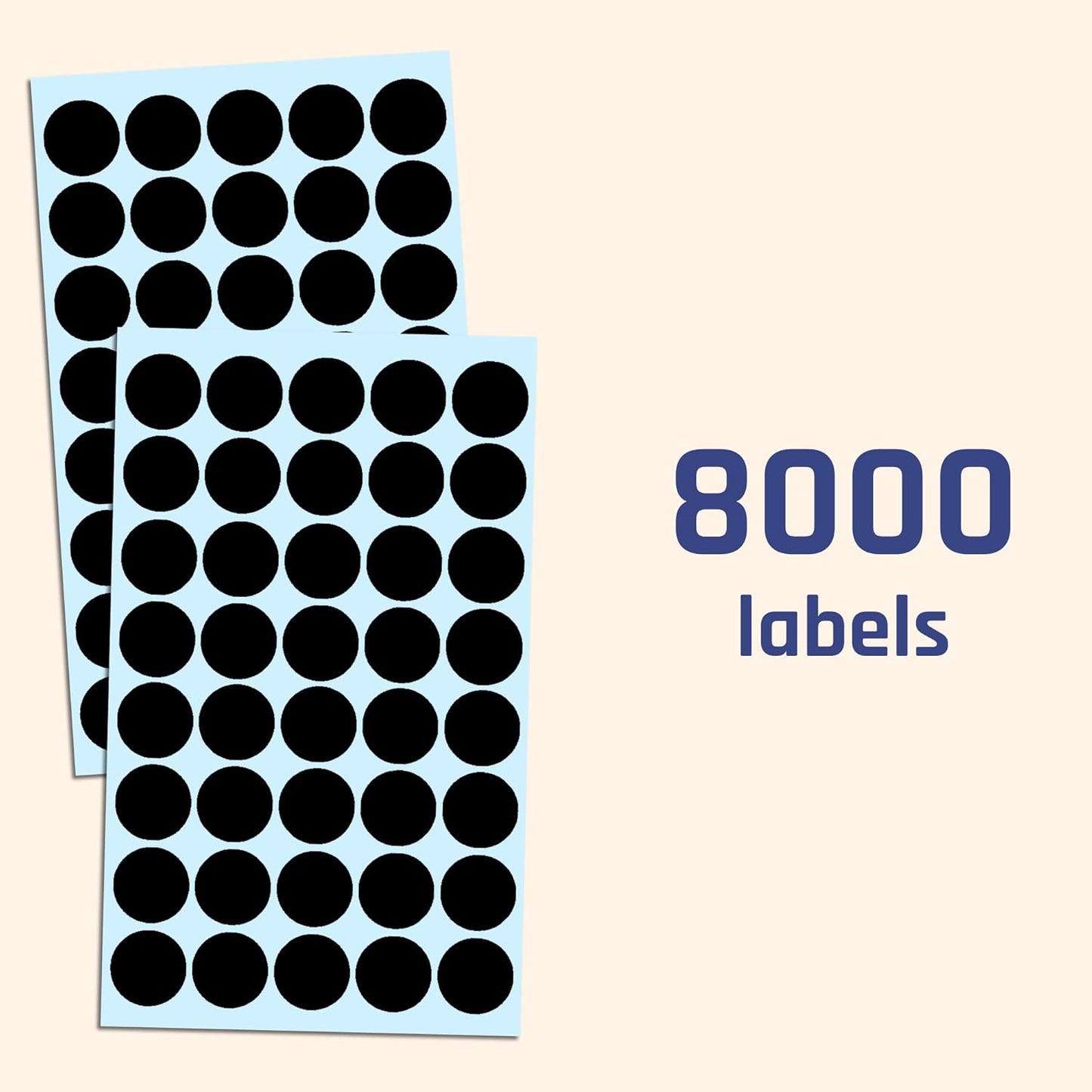 2000 Pack, 3/4" Round Dot Stickers Circle Labels - Red