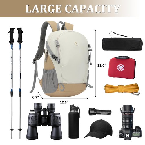 RUNCODE Hiking Backpack for Men Women, 25L Lightweight Travel Backpack Camping Daypack for Outdoors