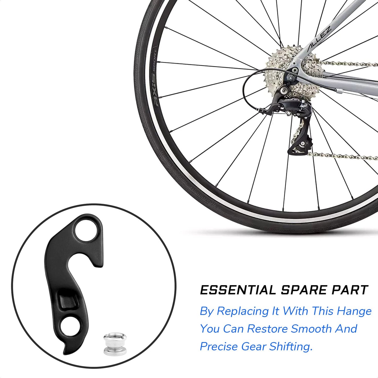 KIEVODE Derailleur Hanger for Specialized and Focus Models - Replacement Hanger Part for Rear Derailleur - for Mountain Bikes, Road Bicycles, and MTBs