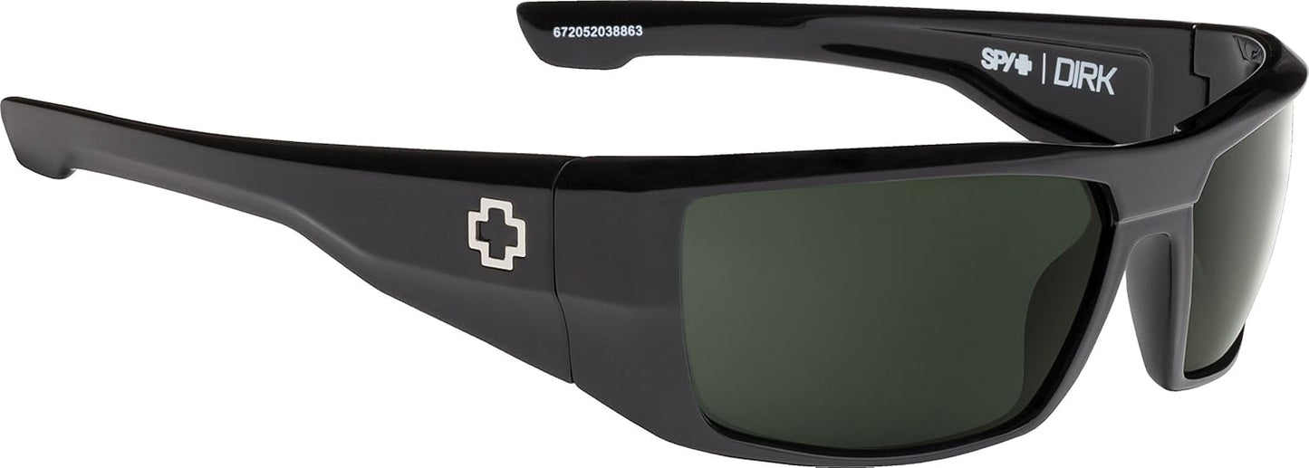 Spy Optic Wrap Dirk Black Happy Gray Green Polar, Multi, One Size