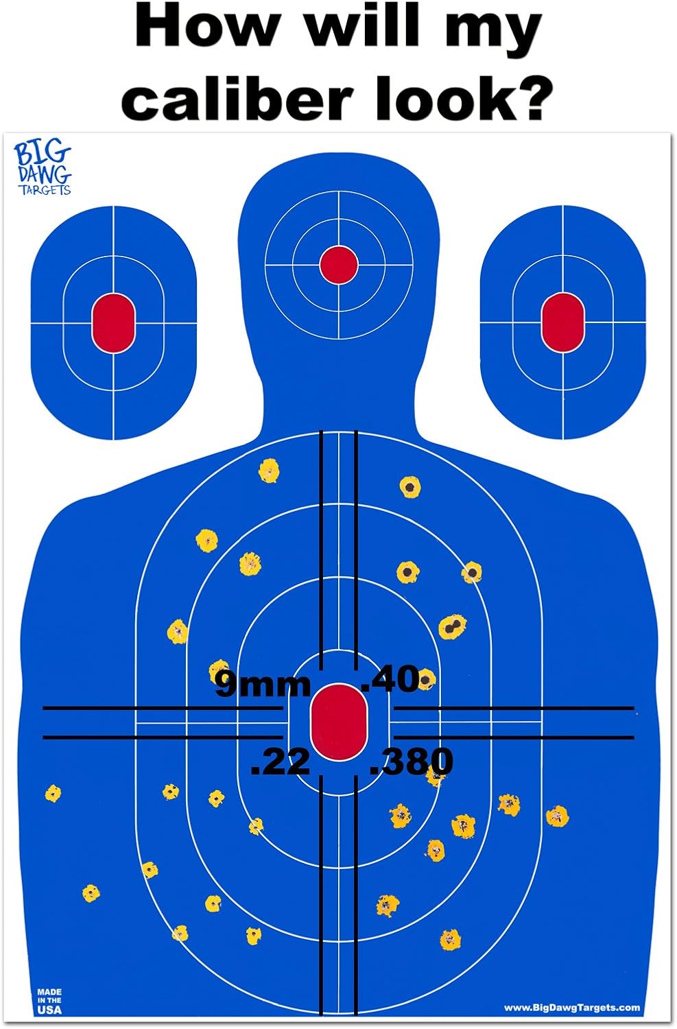 18 X 24 Inch Blue Silhouette Reactive Splatter Target
