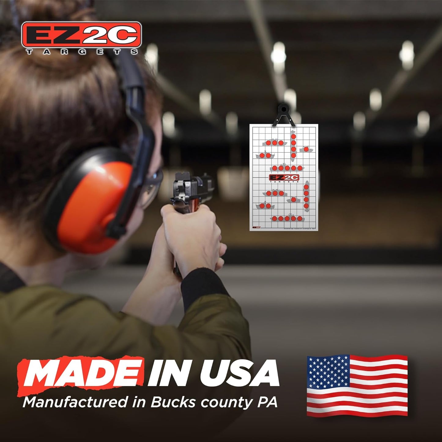 5 Style Gun and Rifle Paper Targets Bundle Pack for Shooting by EZ2C ~ Highly Visible and Bright Game Target ~ for Gun Range or Outdoor Use ~ 11" x 17"