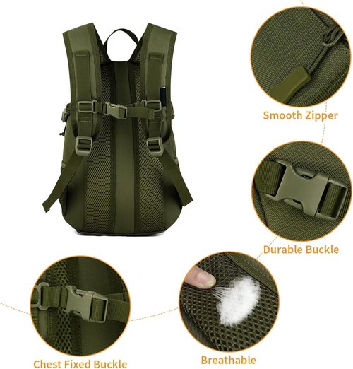 HUNTVP 10L/20L Mini Daypack Military MOLLE Backpack Rucksack Gear Tactical Assault Pack Bag for Hunting Camping Trekking