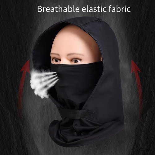 Airsoft Paintball Skull Mask Tactical Full Face Cyberpunk Scary Mask with Balaclava Headgear for CS Halloween Shooting Cosplay Costume Movie Props Survival Games (Black)
