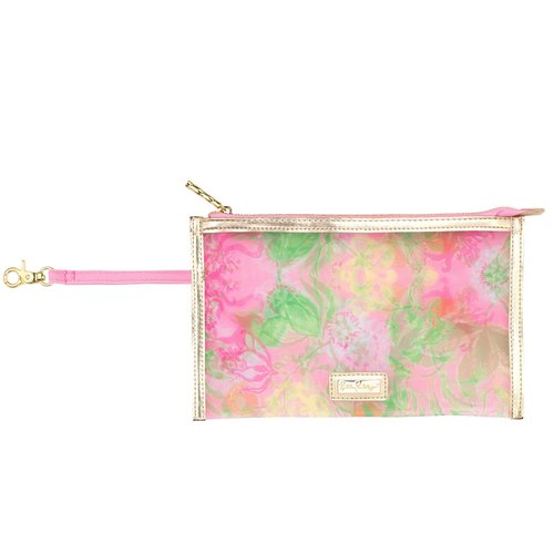 Lilly Pulitzer Pink Picnic Beach Cooler, Insulated Soft Cooler Bag with Adjustable Shoulder Strap and Zippered Top, Large for Groceries or Travel, Via Amore Spritzer