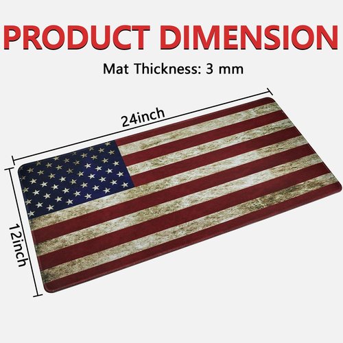 24"x12" Gun Cleaning Mat with 200PCS 6" Gun Cleaning Swabs - Waterproof, Oil-Resistant, Anti-Slip Pistol Mat for All Handguns - Thick Workbench Pad and Lint-Free, Highly Absorbent Long Cotton Swab