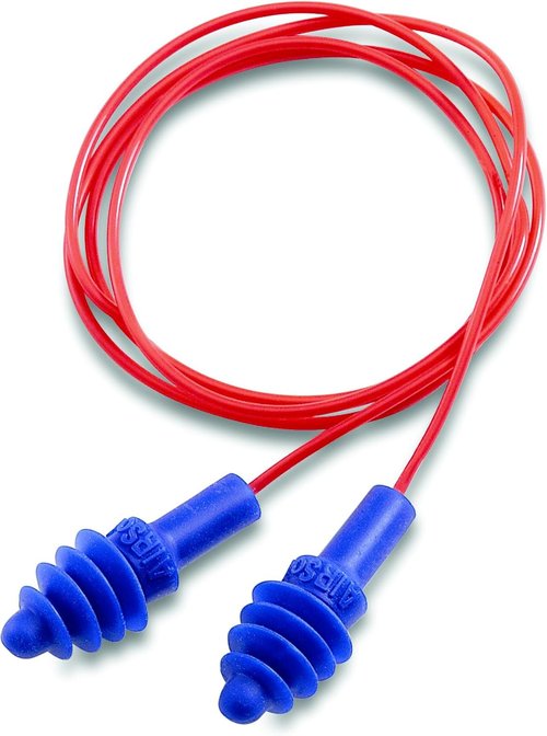 Honeywell Retail AirSoft Corded Reusable Flanged Earplugs with Storage Case, 1 Pair (RWS-53003)