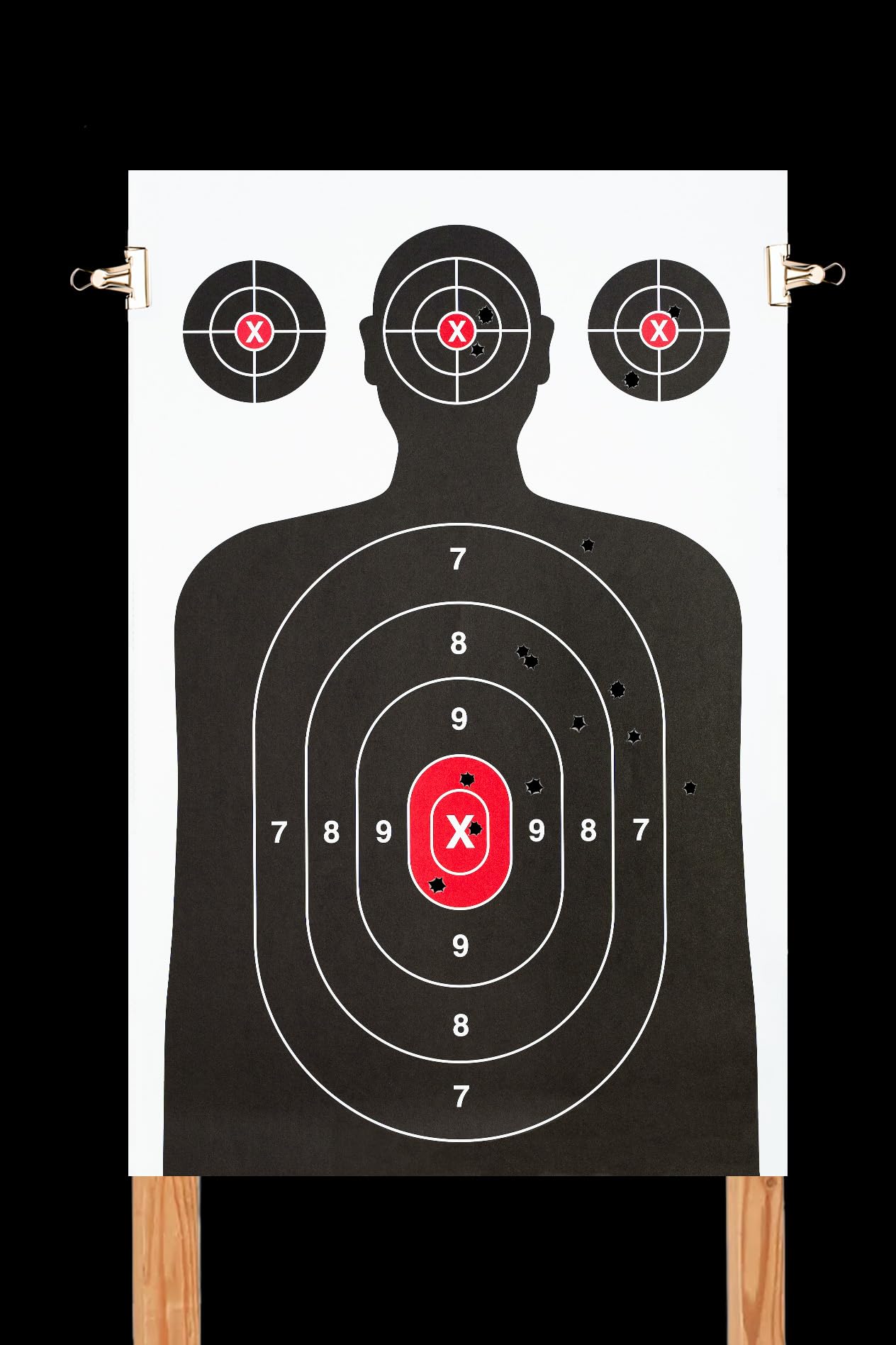 100 Pack Paper Shooting Target for Gun Range - Silhouette Paper Target for Handguns, Rifles, Pistols, Airguns, BB Guns, Pellet Guns, Crossbow, Arrow (14 X 22 inches)