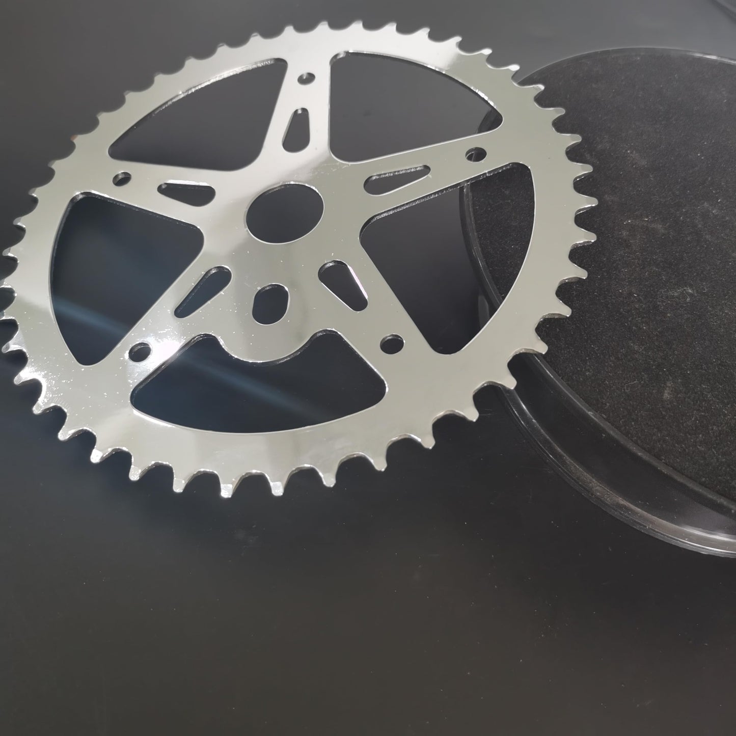 2'' Wide Pedal Crank Kit Part 40T/44T Sprocket Only - Bicycle Wide Crank Sprocket (Silver, 44T)