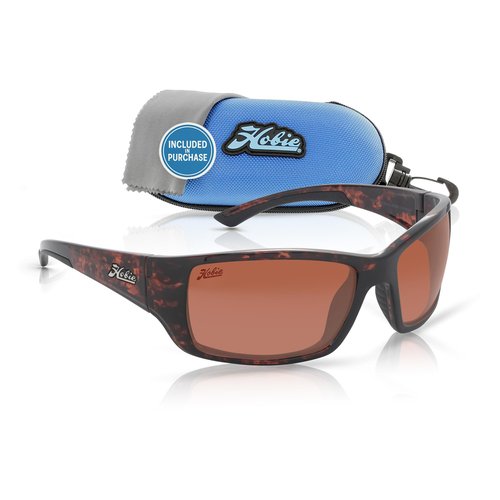 Hobie - Everglades Float Polarized Sunglasses - Outdoor Sunglasses with HydroClean Lenses for Men and Women - Copper Lenses/Dark Brown Tortoise Frame