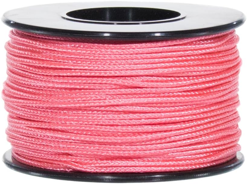 Atwood Mobile Products Micro Sport Cord 1.18mm X 125 Ft Small Spool Lightweight Braided Cord (Pink)