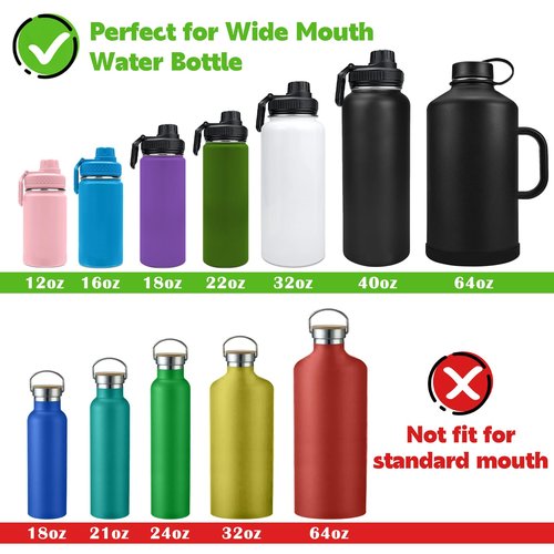 XccMe Spout Lid for Hydro Flask Wide Mouth Sport Water Bottles,Replacement Lids for Most 12,14,16,18,20,22,32,40,64oz Wide Mouth Water Bottles with Handle Easy to Carry (Red)