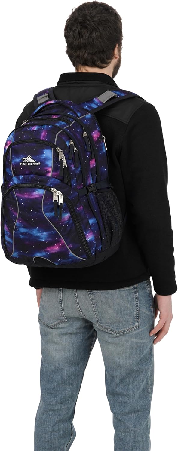 High Sierra Swerve Laptop Backpack, Crimson/Black, One Size