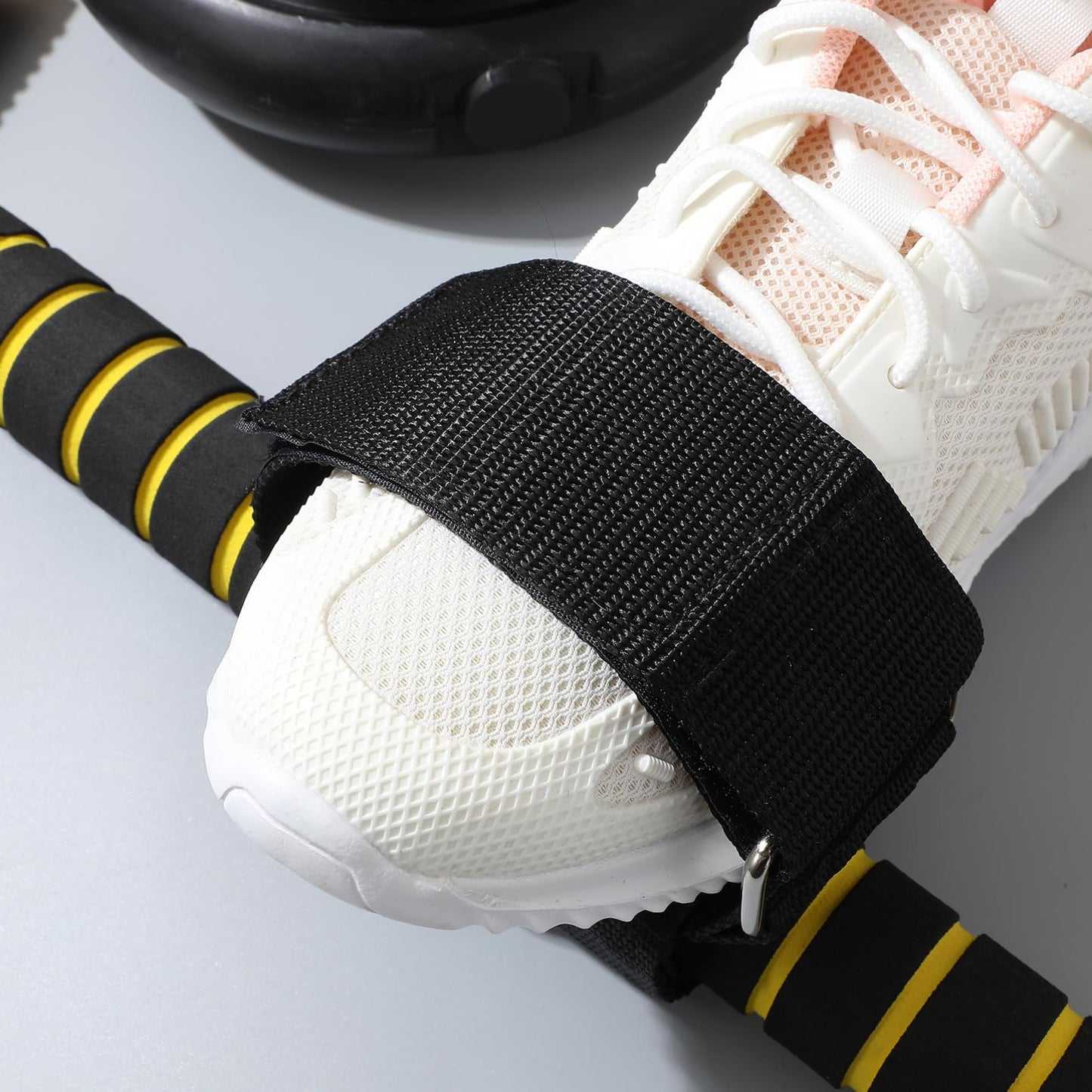 Kisangel 2Pcs Dumbbell Foot Attachment, Foot Weight Lifting Adjustable Ankle Straps Leg Lifting Weight Holder For Gym Workouts Strength Training