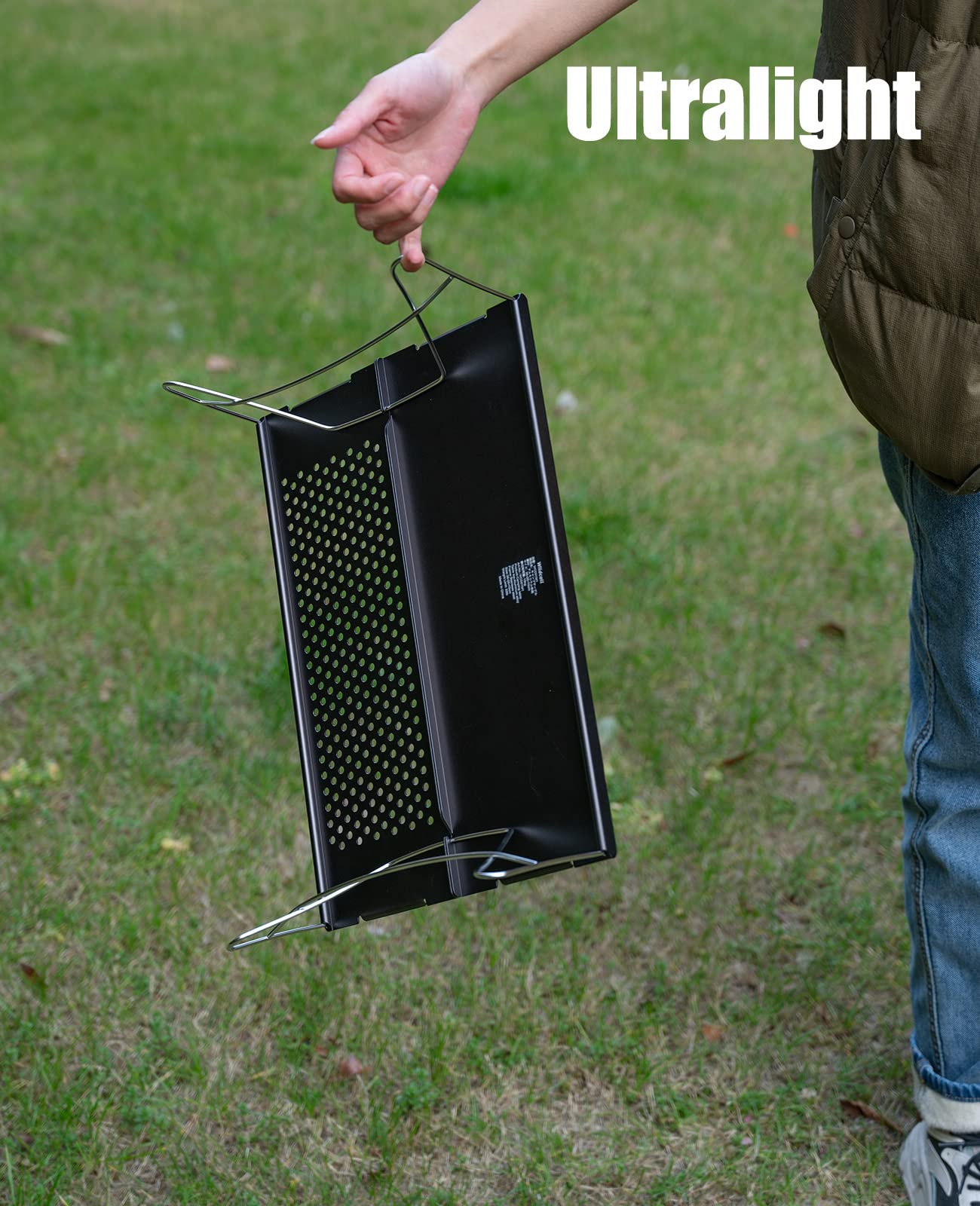 WildCall Mini Solo Folding Table Ultralight Compact with Carry Bag for Backpacking Camping Hiking Beach (Gunmetal)