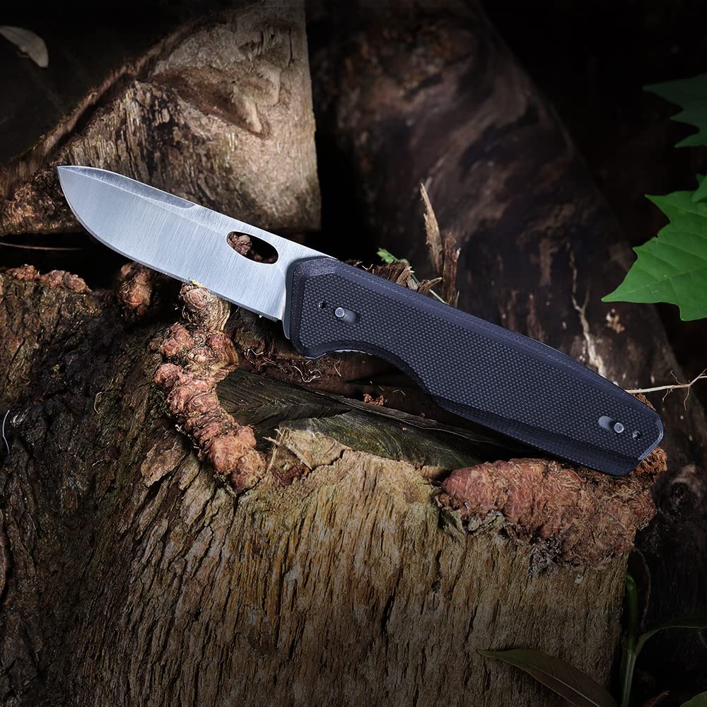 Roxon S502U Upgraded Phantasy Folding Pocket Knife, G10 handle Survival Gear Pocket Tool EDC Knife Replaceable Knife Blade with Pocket Clip for Camping Hiking