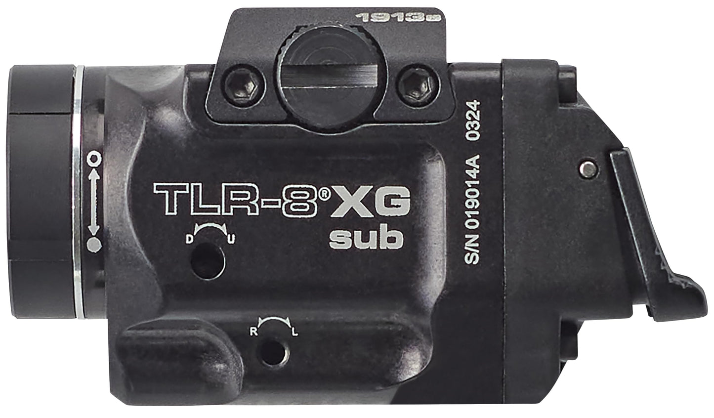 Streamlight 69438 TLR-8 X G sub 500-Lumen Rail-Mounted Tactical Weapon Light with Integrated Green Aiming Laser Exclusively for 1913 Short Models Only, Black