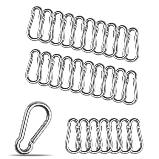 28 Pcs Small Carabiner Clip, 1.57inch Carabiners Clips, Stainless Steel Mini Carabiner for Keys, Climbing, Fishing, Camping, Water Bottle, Pet Tags, Feeders, Flag Rigging, Hiking