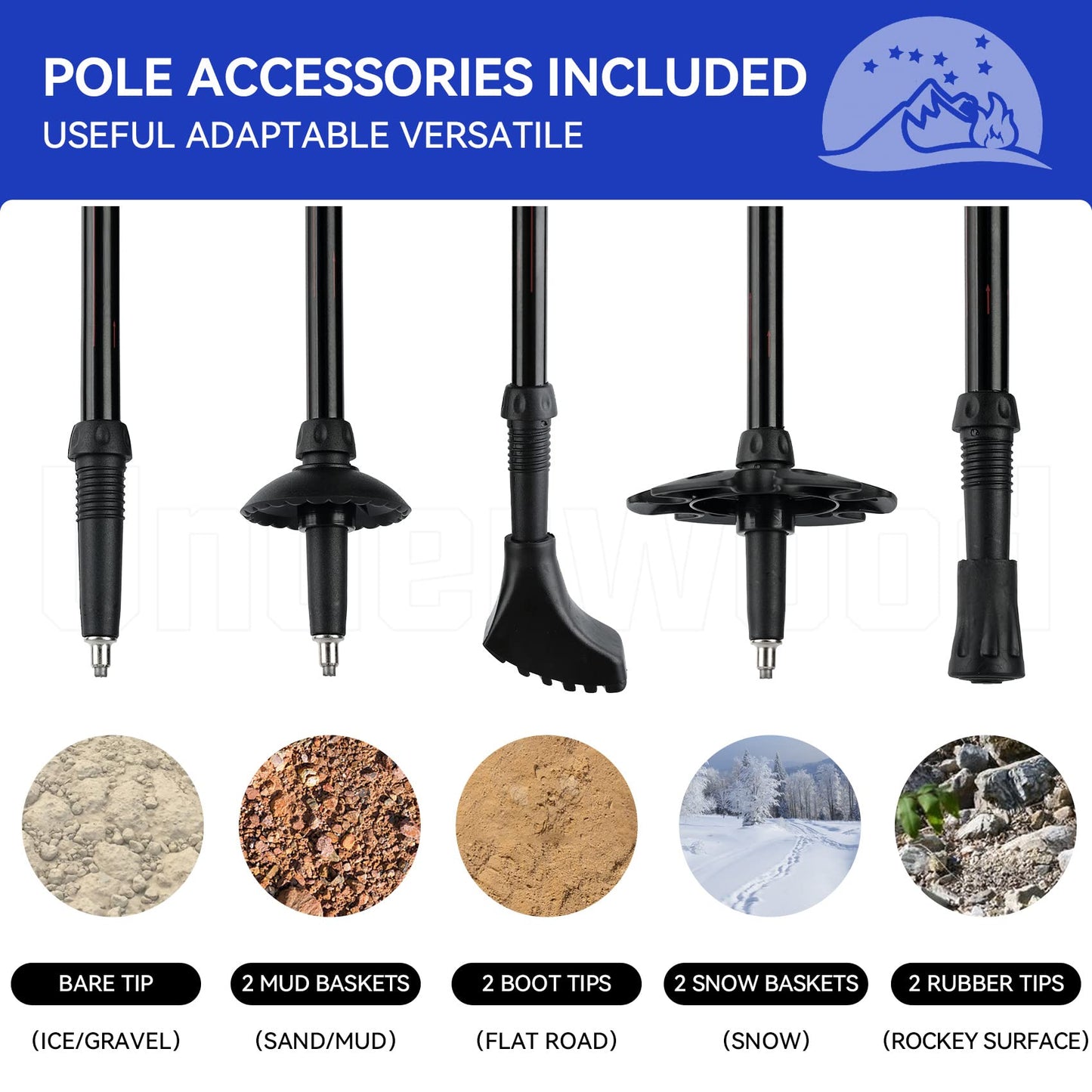 1-Person Ultralight Trekking Pole Tent & Collapsible Aluminum Hiking Poles by Underwood Aggregator
