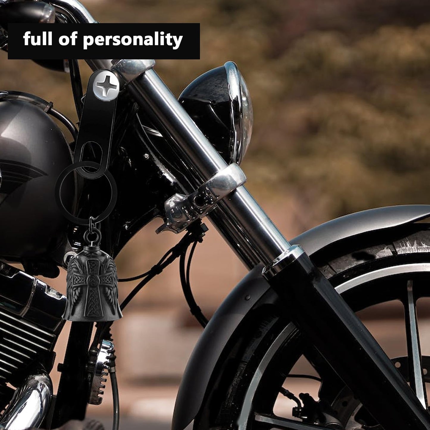 Motorcycle Men Bells - Motorcycle Angel Bell for Men Women,Bell Biker Accessory,Guard Riding Safety
