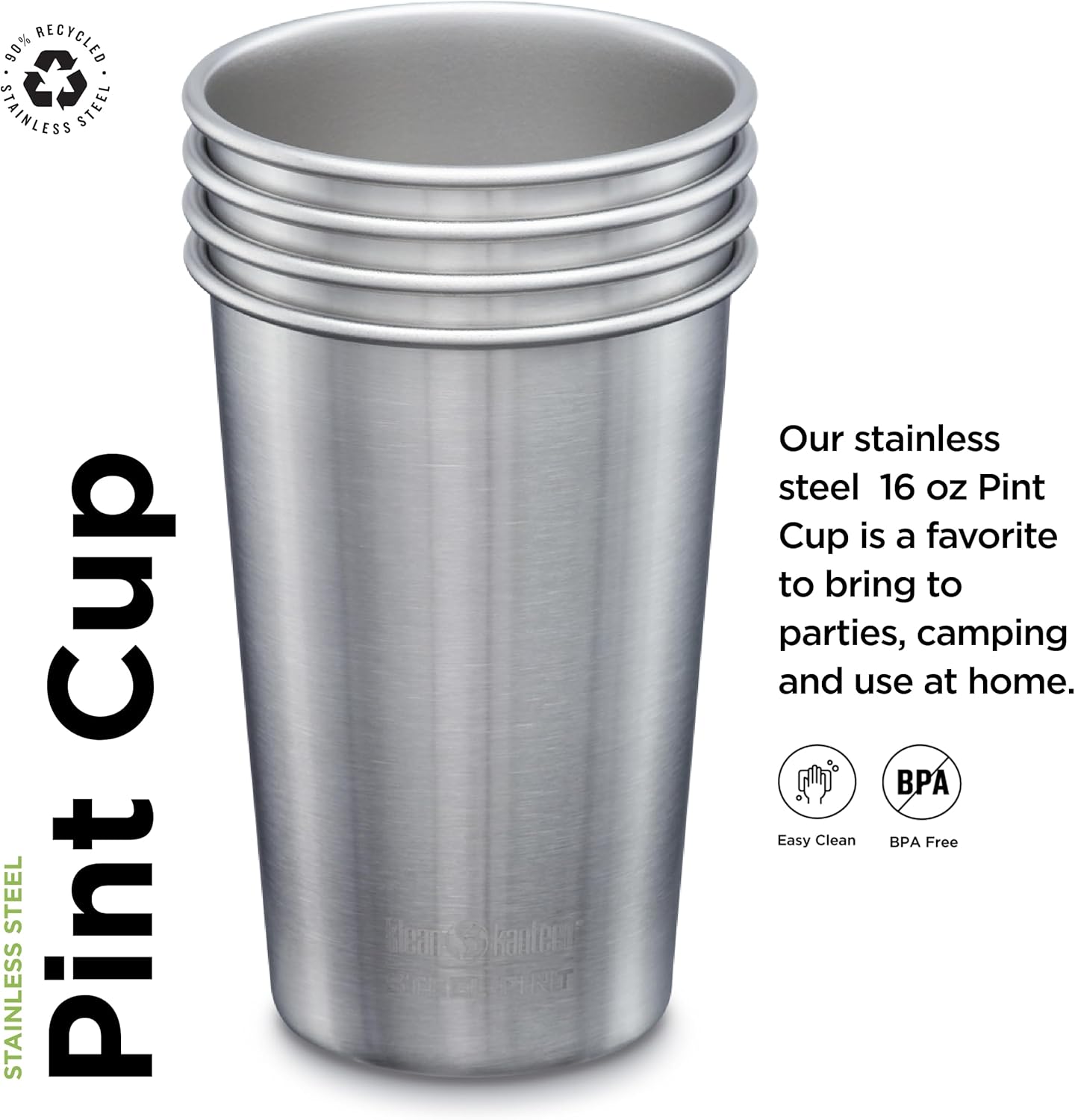 Klean Kanteen 16-Ounce Stainless Steel Pint Cup (1 unit)